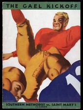  orig. 1933 College Football Program: SAINT MARY'S GAELS vs SMU MUSTANGS @ Kezar