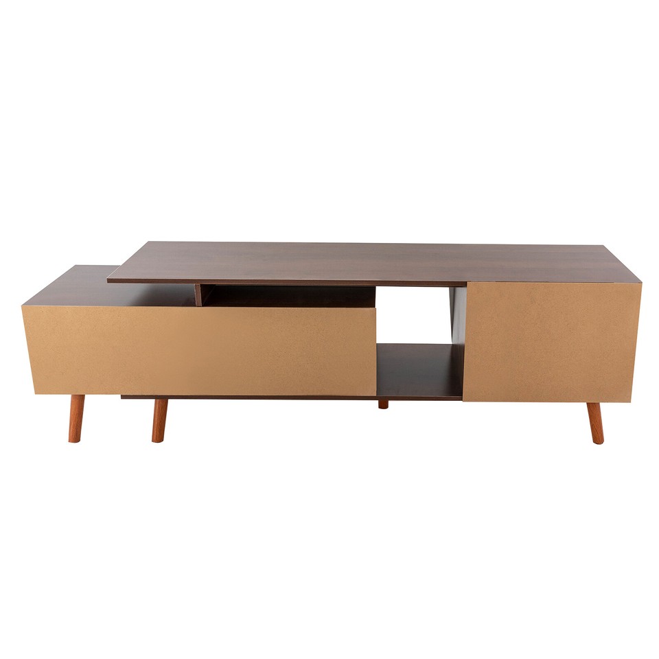 Modern TV Stand Entertainment Side Unit 3 Doors MDF Storage
