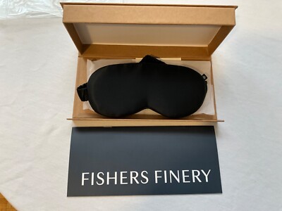 Fisher Finery Organic Silk Sleeping Mask Black NIB 100% Authentic.