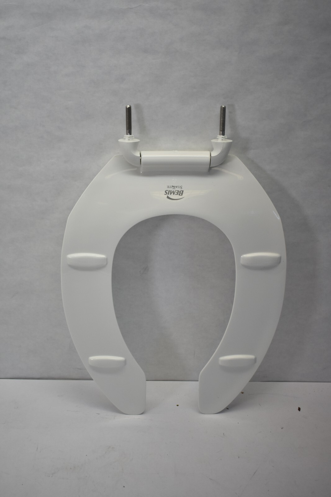 Bemis Elongated White Commercial Open Front Toilet Seat Replacement