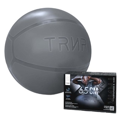 TRNR | 65cm Gym Ball - Exercise Ball (Dark Grey)