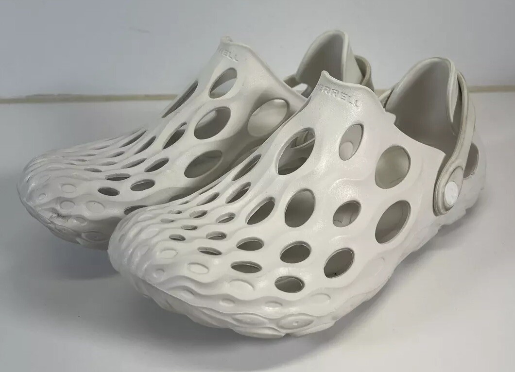 Scarpe acquatiche slip on bianche Merrell da donna bianche Hydro Moc zoccoli taglia 8