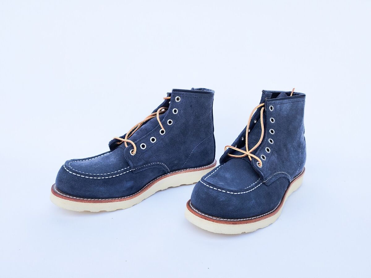 Red Wing X BEAMS 8854 Moc Toe Navy Abilene Roughout 8 E Red Wing X BEAMS 8854 Moc Toe Navy Abilene Roughout 8 E