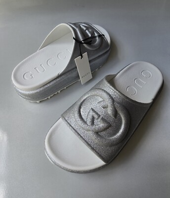 超美品‼️GUCCI ホワイトミュール ダブルGロゴ ダブルG バイカラー ミディアム ウォレットGGスプリーム