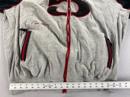Vintage Fubu Athletics Full Zip Hoodie Sweatshirt 05 Men’s XXXL Black Gray READ - Picture 12 of 24