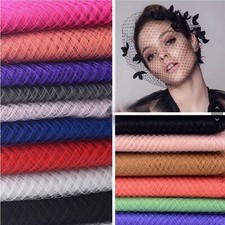 17.7 inches Birdcage Net Diamond Shape Veil Mesh for Millinery Hat Crinoline