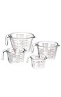 AmazonCommercial Glass Measuring Cup Set, 4 Piece Set Includes 1, 2, 4 and 8 Cup