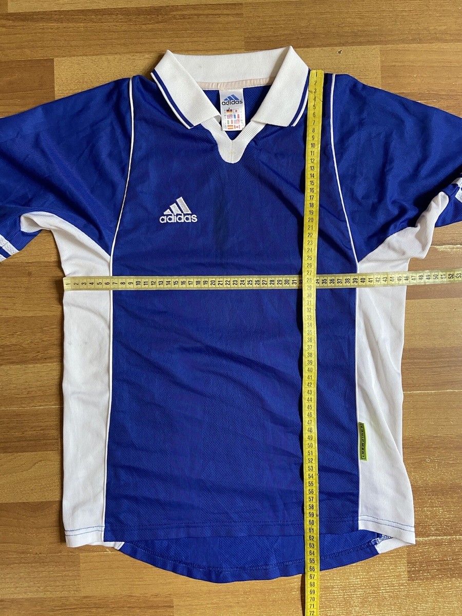 ADIDAS 2000s FOOTBALL SHIRT SOCCER JERSEY LONG SLEEVE BLUE