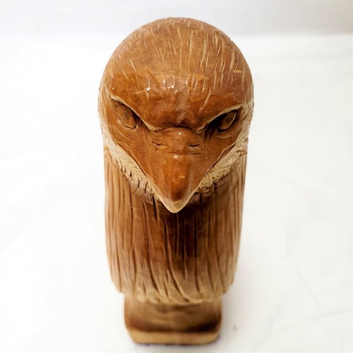 Fine Folk Art Wood Carved American Bald Eagle Signed By Artist VTG Sculpture - Picture 8 of 12