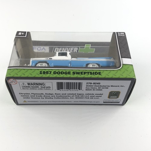 Dodge 1957 Swept side 1/48 Scale Trunk Lid Comes Off Denver Die Cast White Blue - Picture 6 of 6