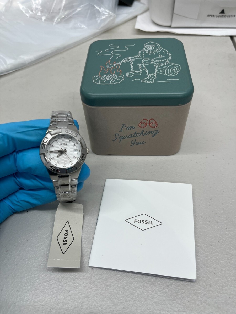 Fossil PR 5335 Silver Watch Swiss Movement Strap Thailand