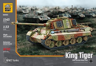 Buildarmy 2. Weltkrieg König Tiger (Tiger II) Tarnmuster Baustein Set 