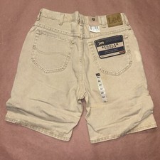 Vintage 1990  s Lee Regular Jean Shorts, Khaki Deadstock NWT, Size 34