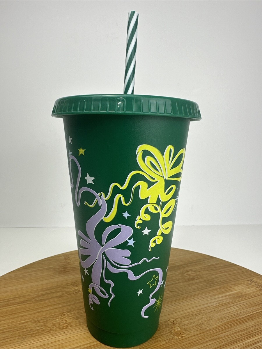 Starbucks 24oz Reusable Cold Cup With Straw Lid Green | eBay
