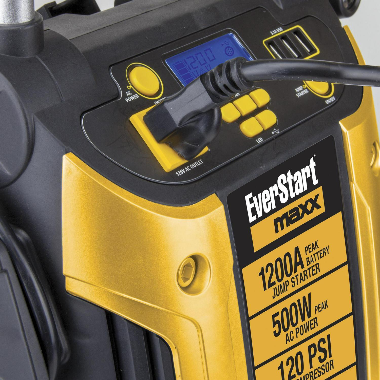 EverStart Maxx J5CPDE Jump Starter Power Station 1200 Peak Amps 500W