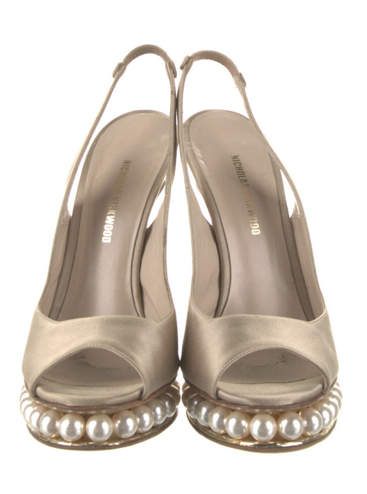 nicholas kirkwood 36 Pearl Platform Open Toe Beige High nicholas kirkwood 36 Pearl Platform Open Toe Beige High