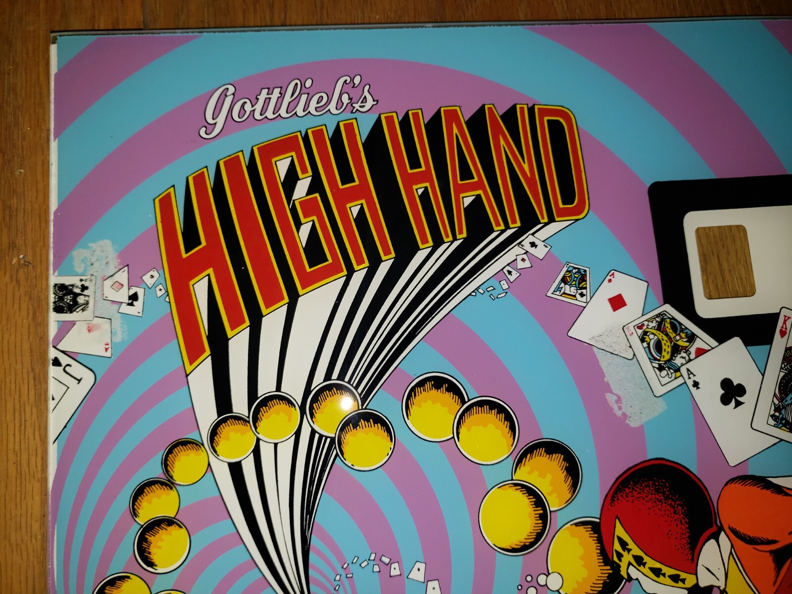 Gottlieb HIGH HAND Original Pinball Backglass eBay