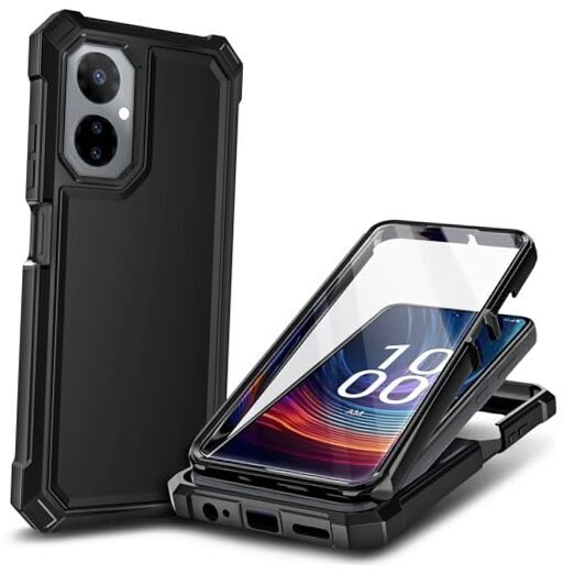 Designed for Boost Celero 5G (2024) Case with [Built-in Screen Black