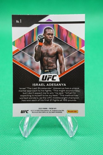 (2 Cards) 2022 Prizm UFC Fearless #1 Israel Adesanya Middleweight S5920K - Picture 4 of 4