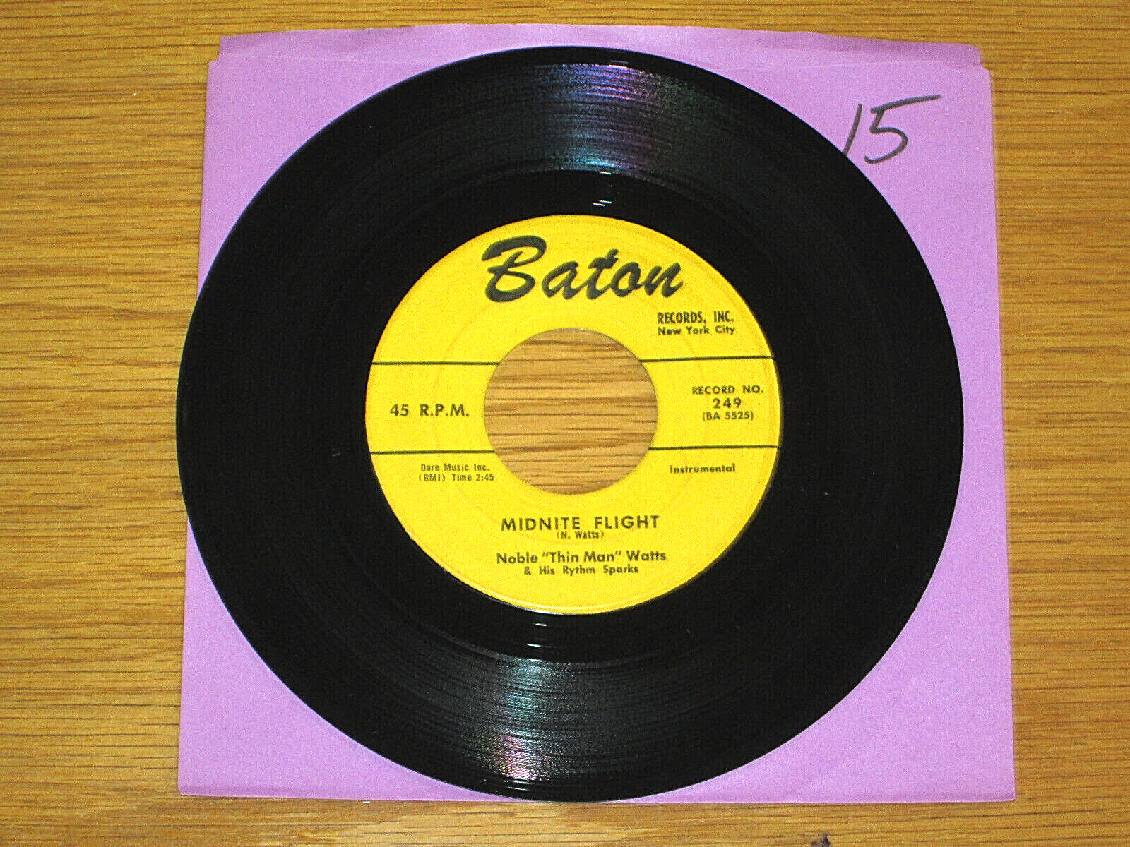 R&B INSTRUMENTAL 45 RPM - NOBLE 