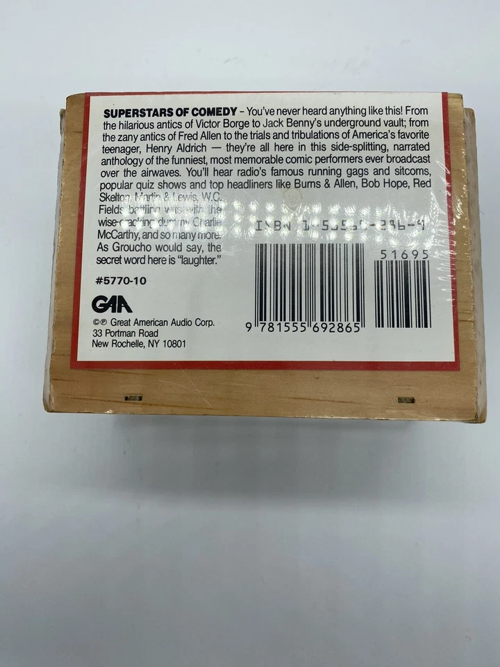 Superstars of Comedy: 4 Cassette Tape Collection NEW AND SEALED Wood Crate - Image 4 of 4