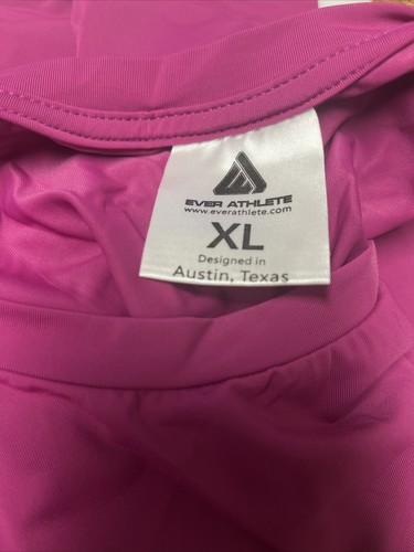 Women's Long Sleeve Workout Cropped Magenta Top XL - Picture 3 of 3