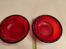 Vintage Red glass Bowls  Christmas, Forth of July, Valentines Day