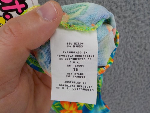 St. Tropez 2 Piece Bikini Girls SZ 16 Turquoise Floral See Measurement Pics NWT - Picture 13 of 13