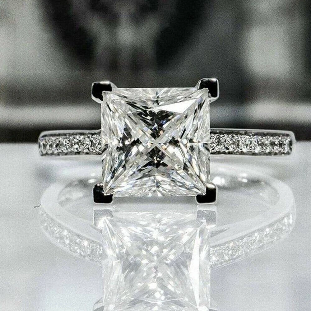 925 princess cut diamond ring shop