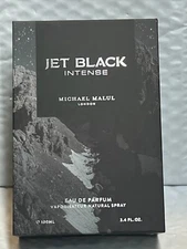 MICHAEL MALUL JET BLACK INTENSE FOR MEN - 3.4 OZ/100 ML EDP SPRAY IN BOX - NICE