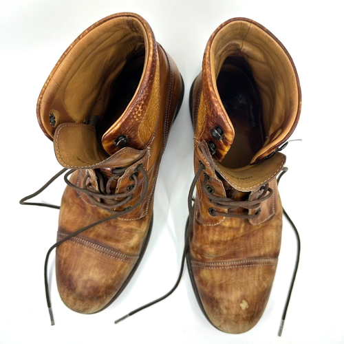 Men's MAGNANNI 'Peyton II' Brown Leather Cap Toe Boots Size US 9.5 - M - Picture 8 of 13
