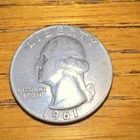 1961-D Washington Quarter Silver Circulated Denver US Coin