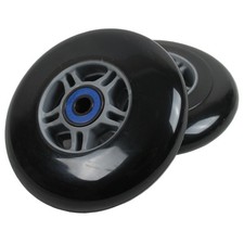 2 Scooter Wheels with ABEC 7 Bearings for Razor Scooter 100mm Black 