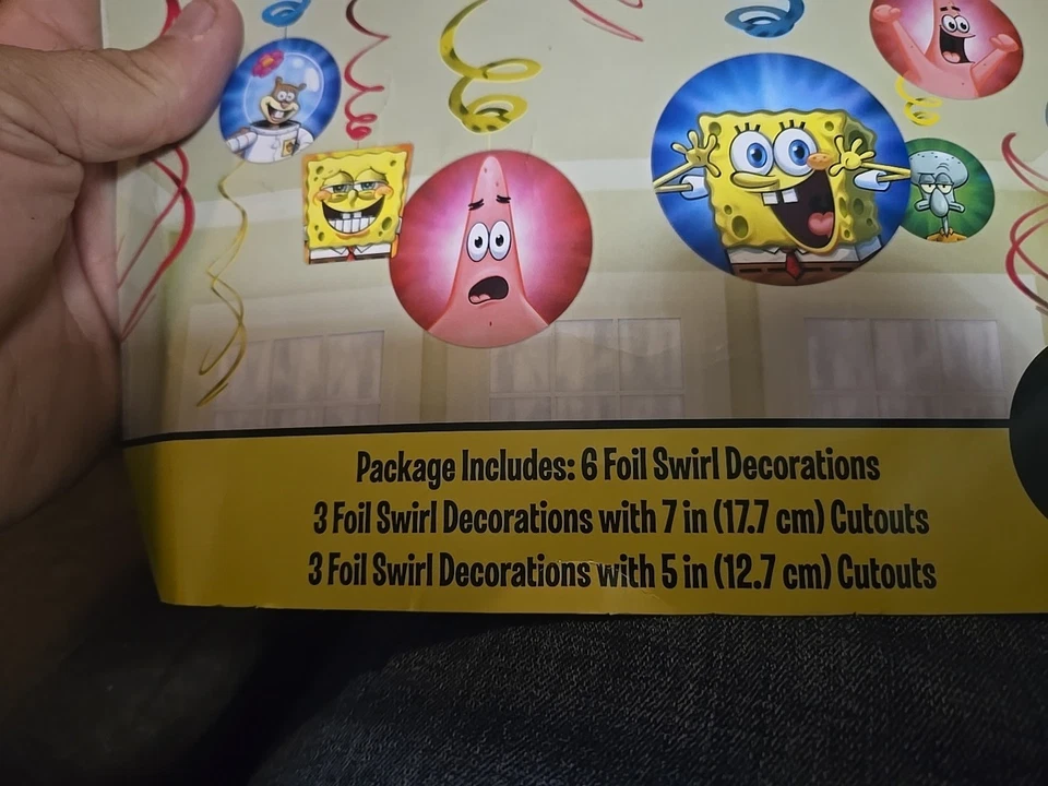 2011 SpongeBob SquarePants Swirl Decorations New Sealed - Image 3 of 3