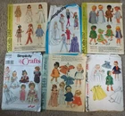 Lot 6 Vintage Doll Patterns Fashion Baby Crissy Barbie Brooke Betsy Wetsy ETC