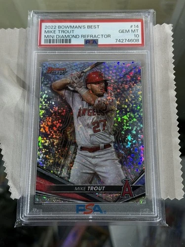 2022 Bowman’s Best Mike Trout Mini Diamond Refractor /299 Angels #14