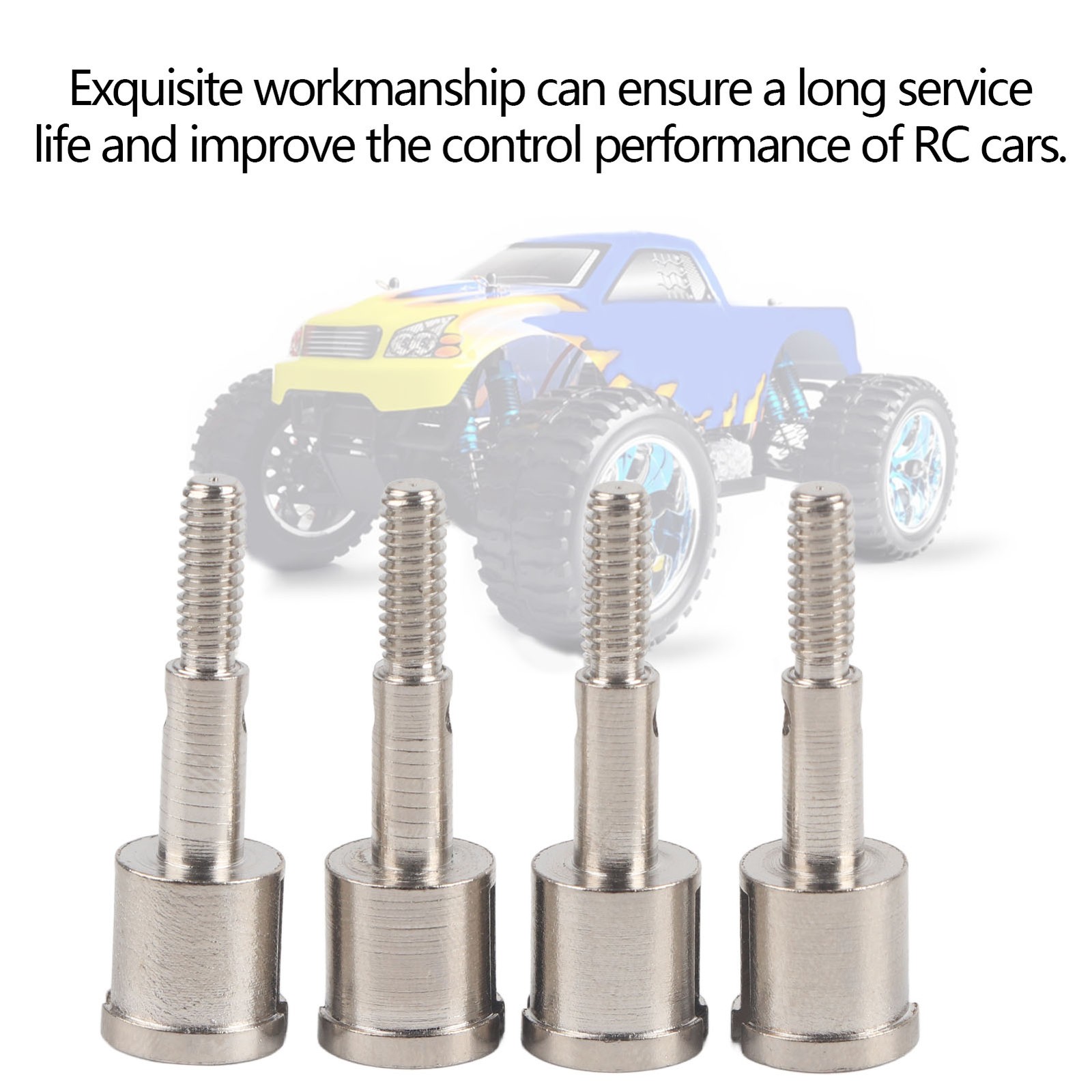 4x Steel Wheel Axle Drive Shaft Cup Accessory Parts Fit For HSP 1/10 RC Car SET view 2