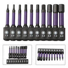 10Pcs Hex Head Wrench Drill Bit with Screwdrivers Bit Holder Set 1/4" Quick Rele