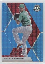 2021 Panini Mosaic Fluorescent Blue Mosaic Prizm 11/15 Zack Wheeler #50 0c2