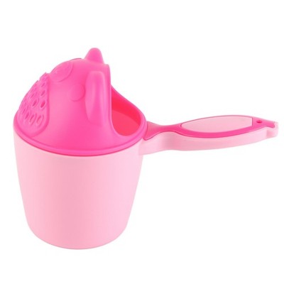 Baby Shampoo Rinse Cup Eye Protection Removable Comfortable Handle Pink Kid SET