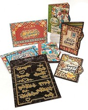 GRAPHIC 45 FOLDER & SENTIMENT DIES 17 GOLD ME...