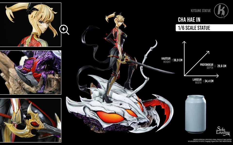 PREORDER SOLO LEVELING STATUE CHA HAE-IN 37 cm 1/6 KITSUNE. - Photo 2/4