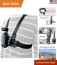 Osmo Pocket 3 Adjustable Chest Mount Harness, Chest Strap Body Mount Accessor...