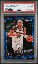 2024 PANINI PRIZM BLACK BLUE ICE #56 AARON GORDON 029/125 PSA 6