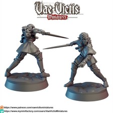 "Female Elf Fighter" Vae Victis Miniatures D D Pathfinder Mordheim Frostgrave