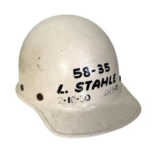 Vintage MSA Fiberglass Mine Safety Hard Hat White Fits 63/8-8 Made in USA