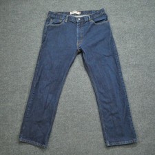 Levis 505 Jeans Mens 36x30 Blue Denim Pants Straight Leg Regular Fit
