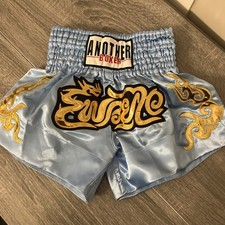 Muay Thai Shorts Cage Fight Kickboxing MMA Kids /women Embroidery XS