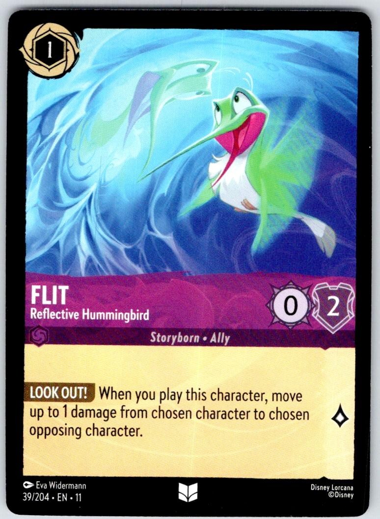 Flit - Reflective Hummingbird 39/204 Uncommon Winterspell Lorcana Near Mint
