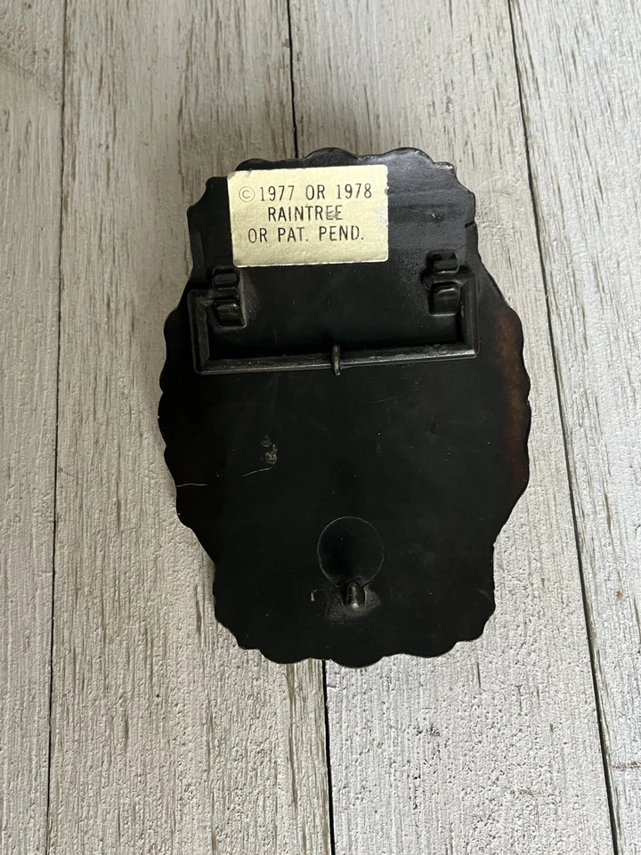 Hebilla de cinturón vintage Raintree Ciervo Ciervo Esmalte 3D Foto 3 de 3